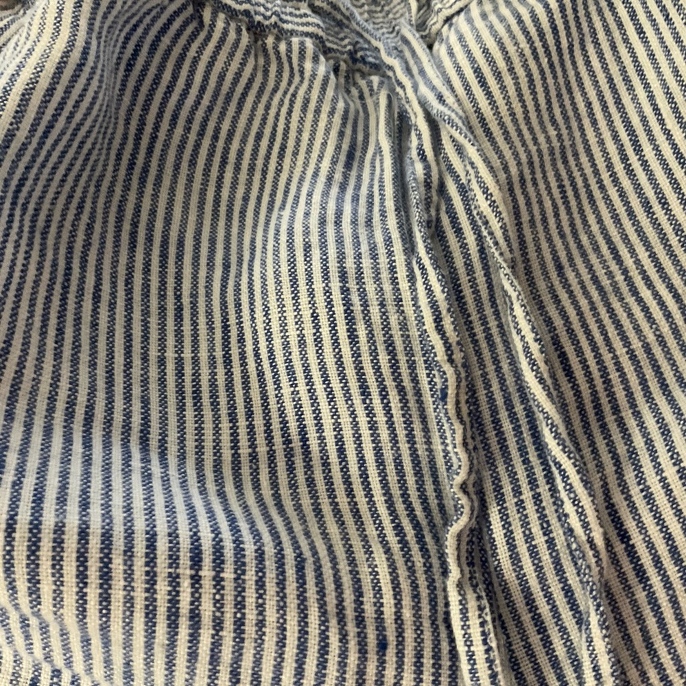Talbots Navy and White Striped Garment
